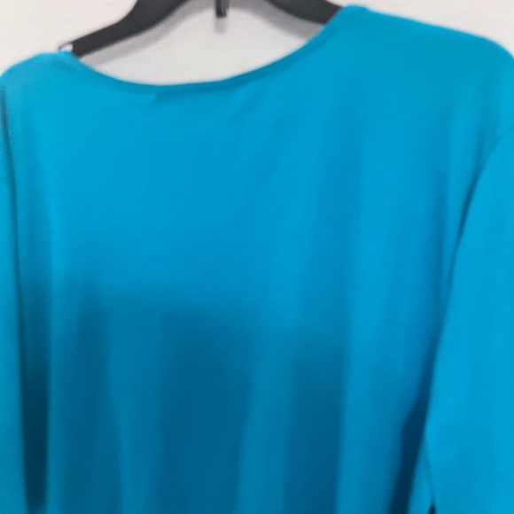 Karen Scott Teal Blue  Eiffel Tower Top Size 3 - Picture 8 of 15